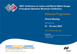CLEO/Europe-EQEC 2021 Advance Programme