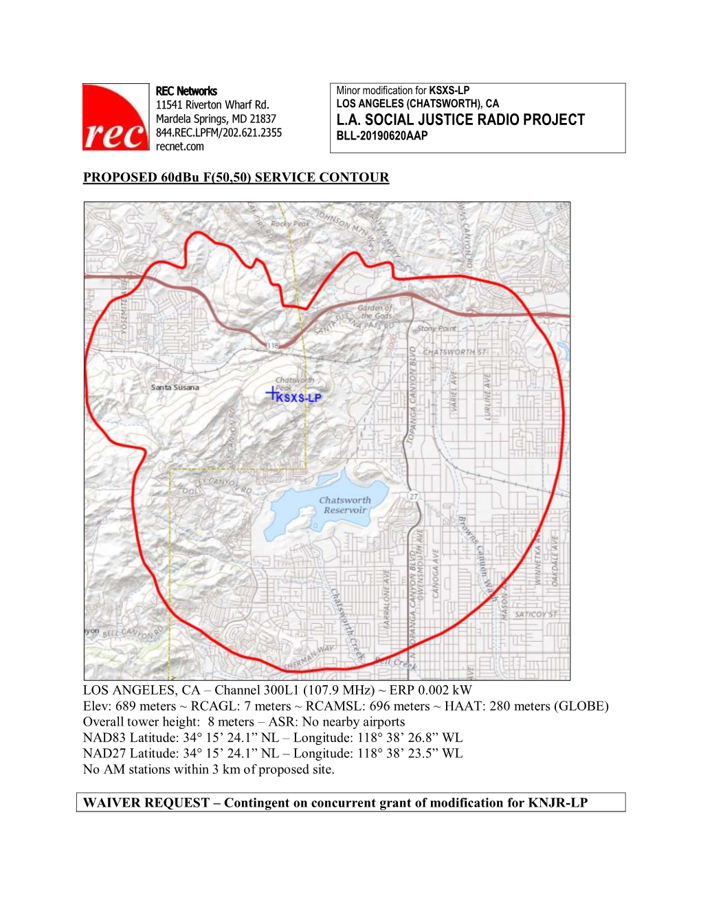 L.A. SOCIAL JUSTICE RADIO PROJECT 844.REC.LPFM/202.621.2355 BLL-20190620AAP Recnet.Com