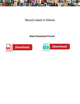 Record Labels in Orlando