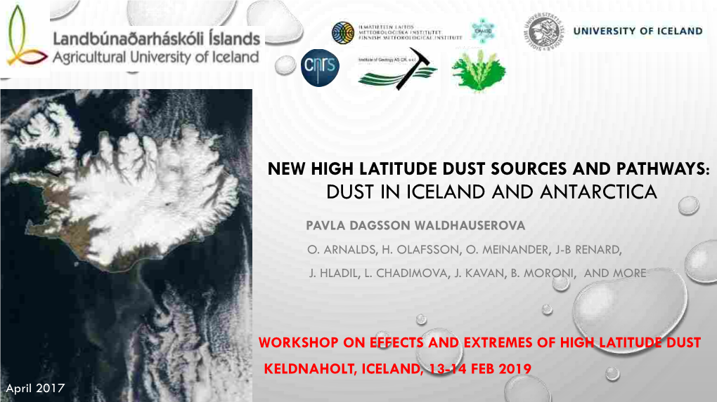 Dust in Iceland and Antarctica