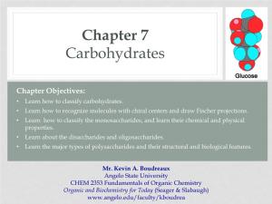 Chapter 7 Carbohydrates
