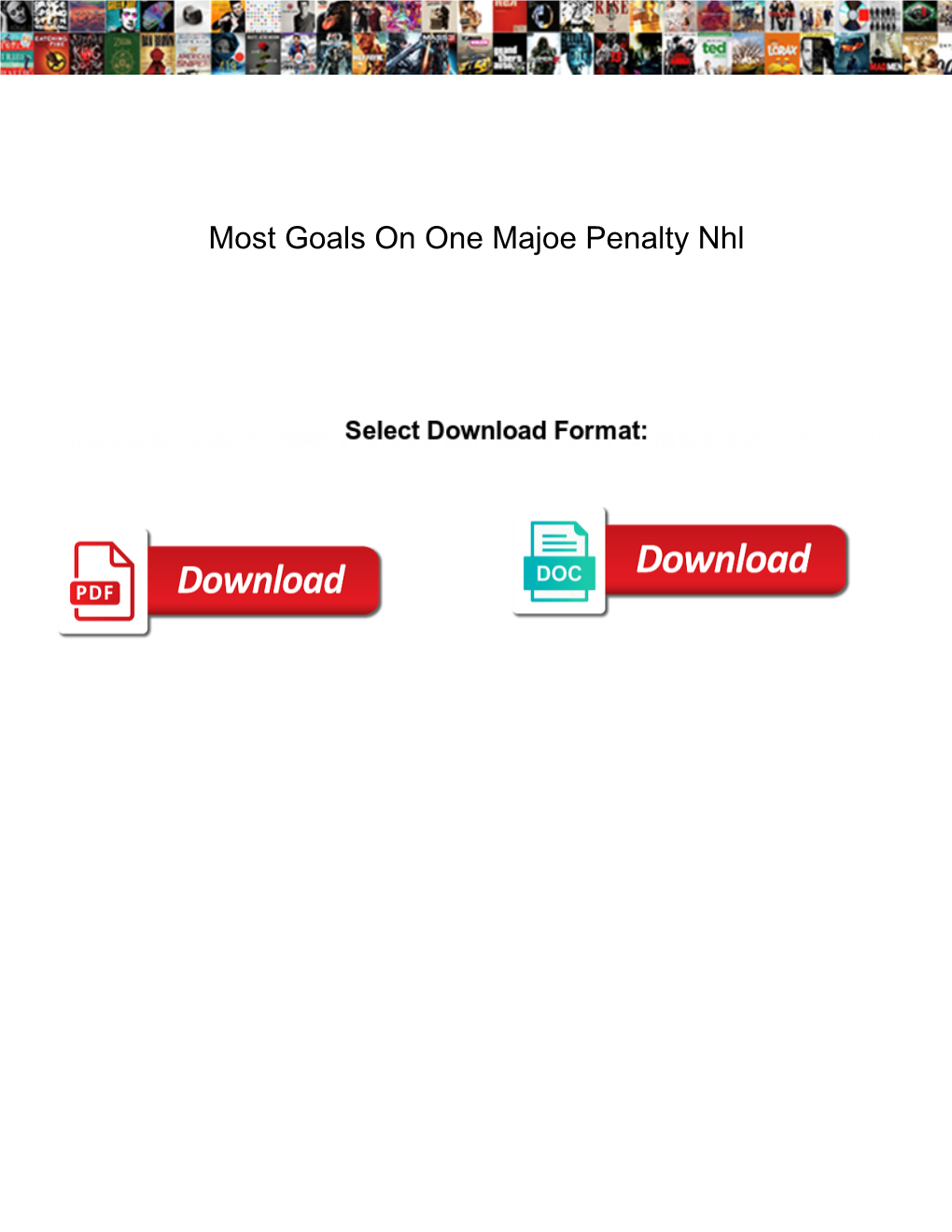 Most Goals on One Majoe Penalty Nhl