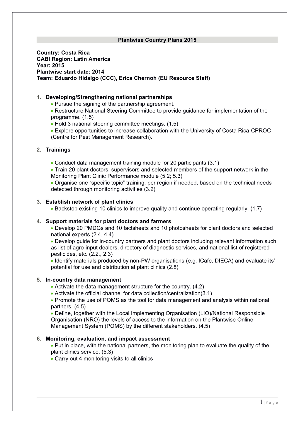 Plantwise Country Plans 2015