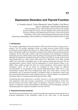 Depressive Disorders and Thyroid Function
