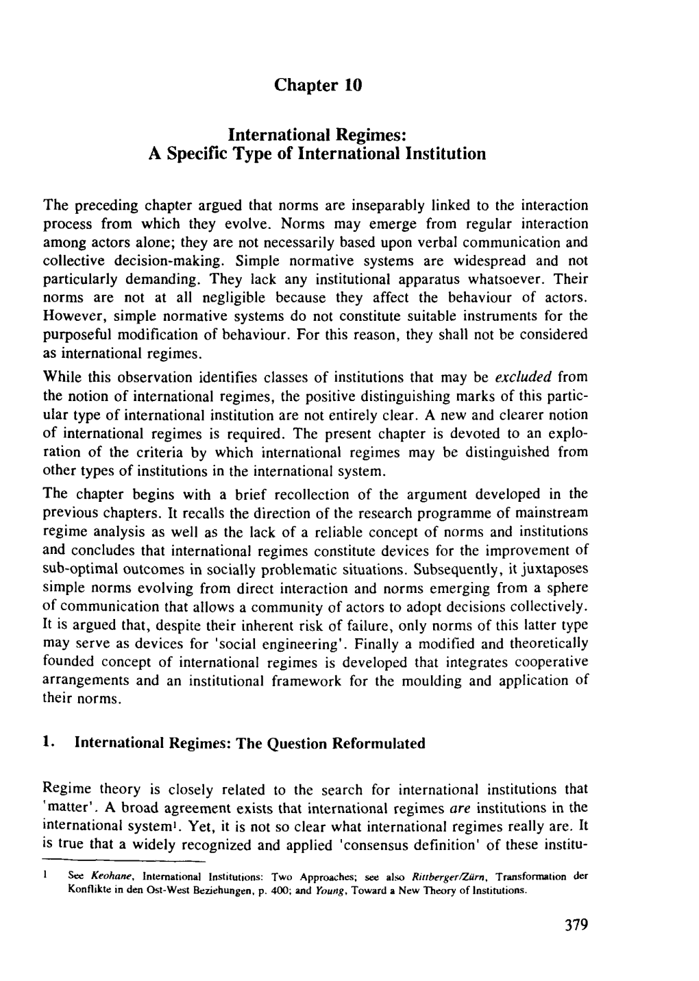 Chapter 10 International Regimes