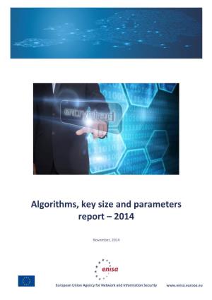 Algorithms, Key Size and Parameters Report – 2014