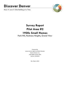 1920S Small Homes Survey Report