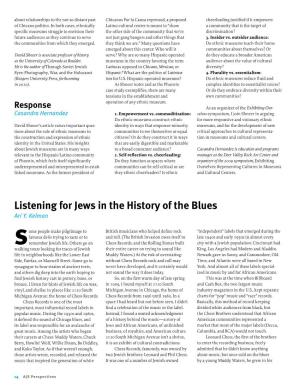 Listening for Jews in the History of the Blues Ari Y
