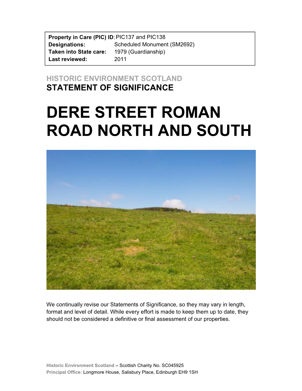 Dere Street Roman Road North and South