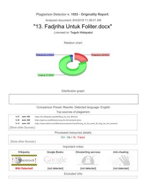 "13. Fadjriha Untuk Foliter.Docx" Licensed To: Teguh Hidayatul