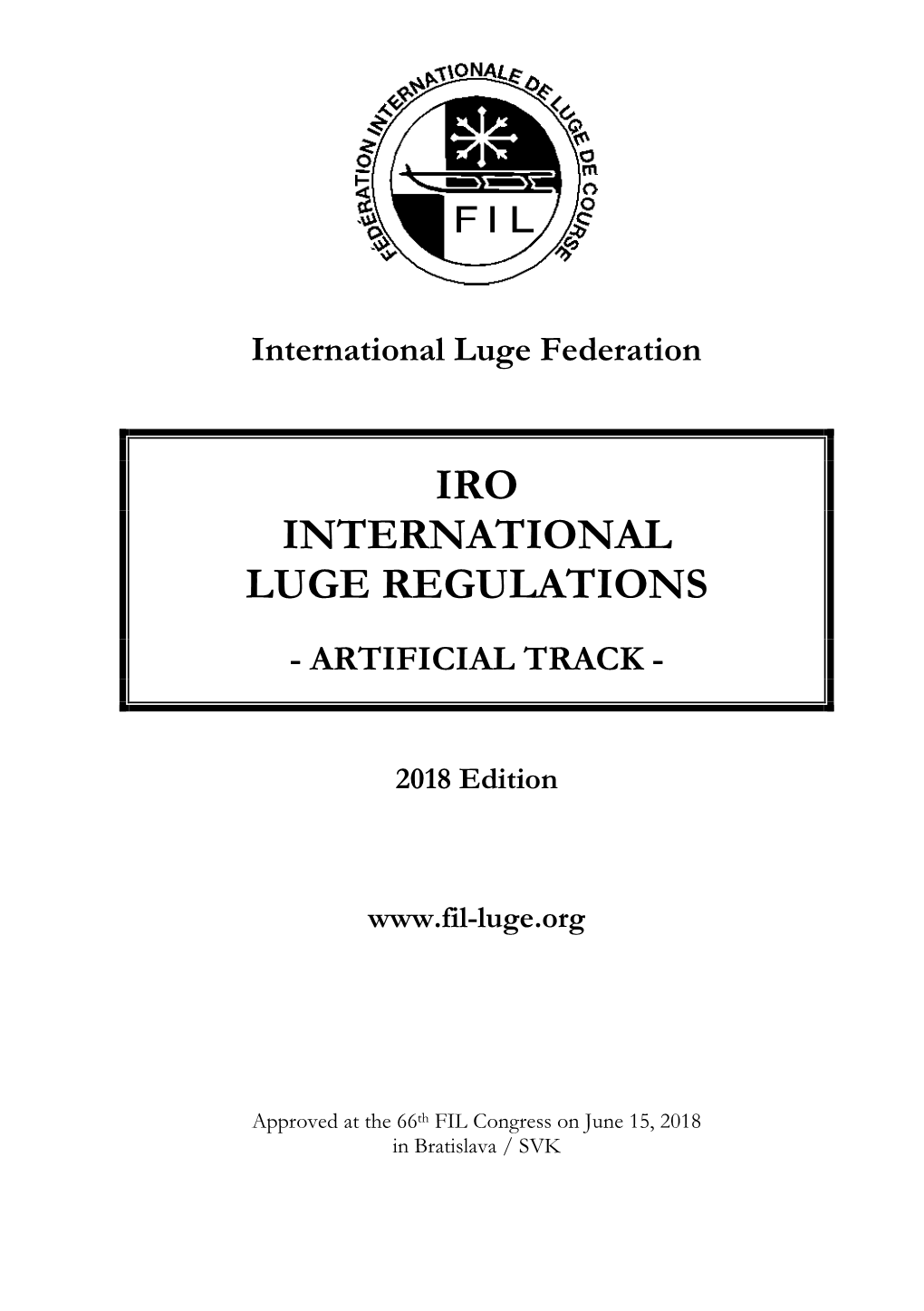 Iro International Luge Regulations