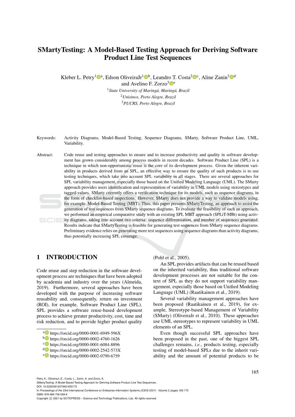 A Model-Based Testing Approach for Deriving Software Product Line Test Sequences