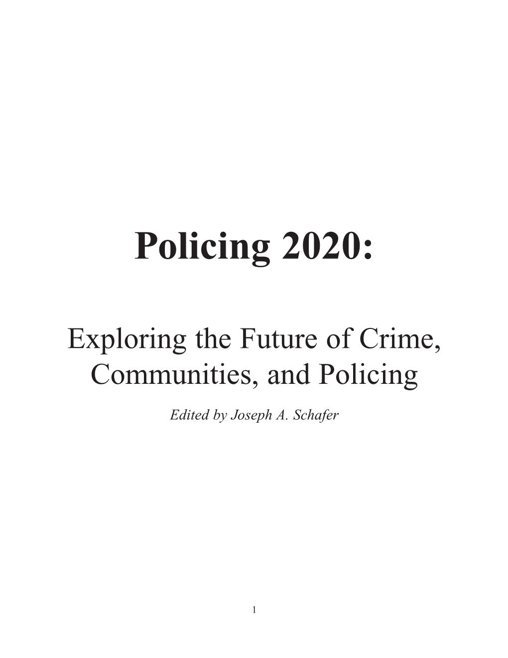 Policing 2020
