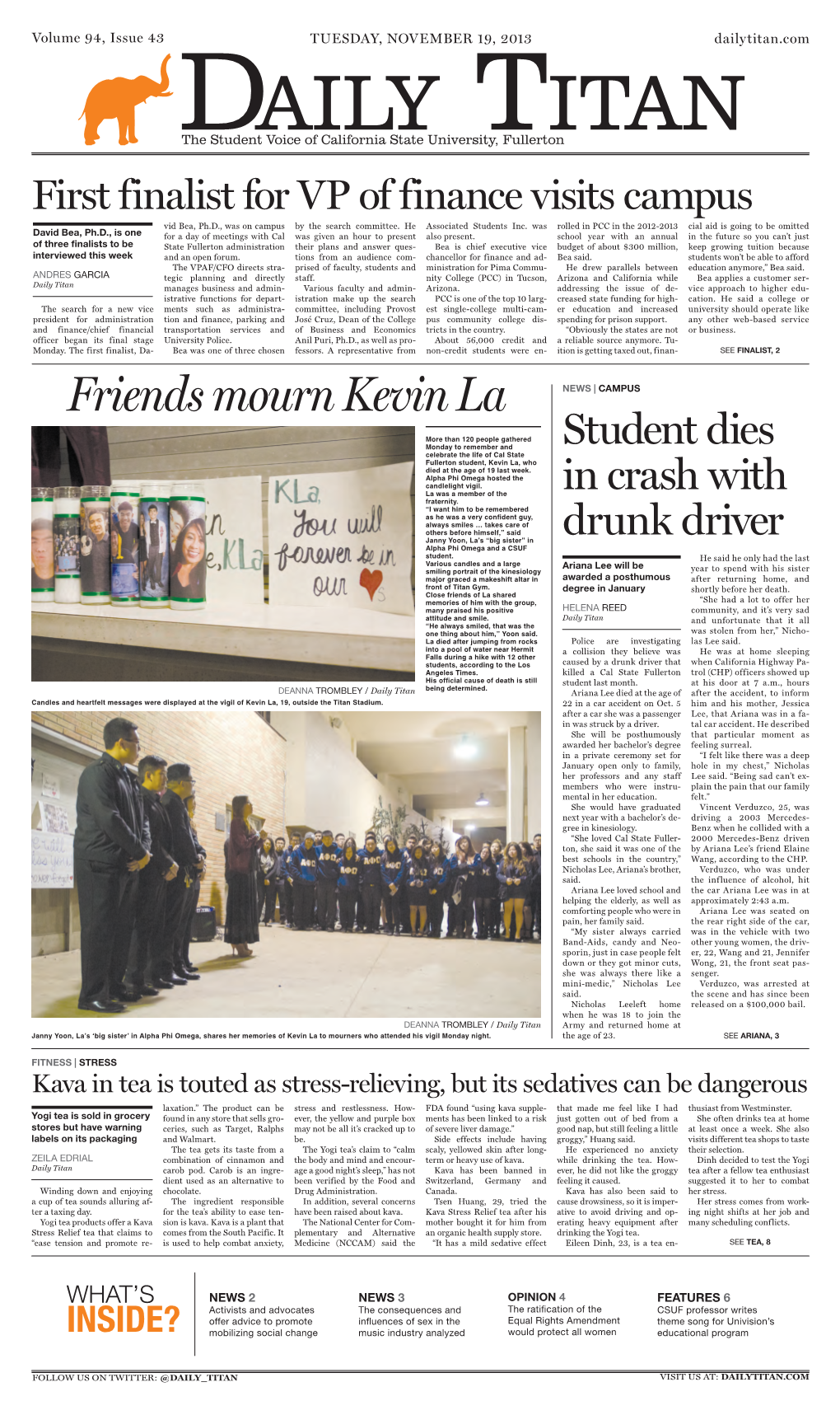 Friends Mourn Kevin La NEWS | CAMPUS