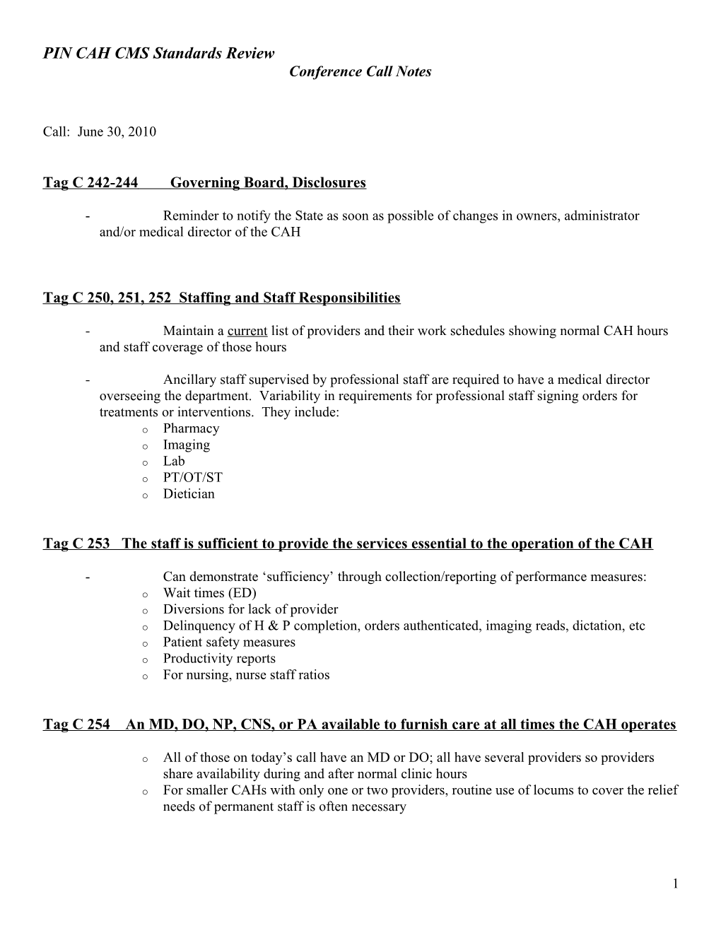 Tag C 330 COP: Periodic Evaluation s1