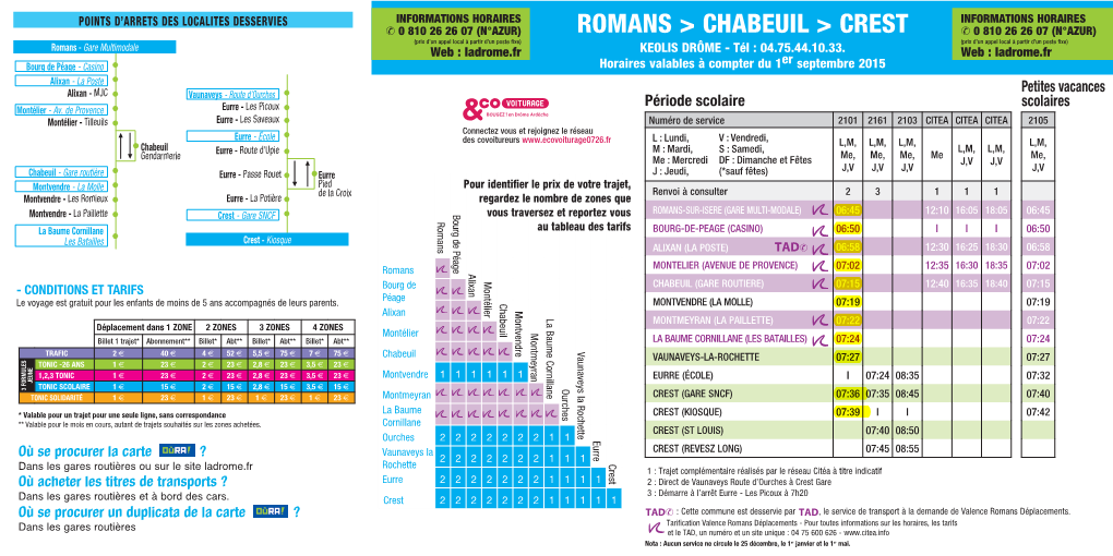 ROMANS &gt; CHABEUIL &gt; CREST