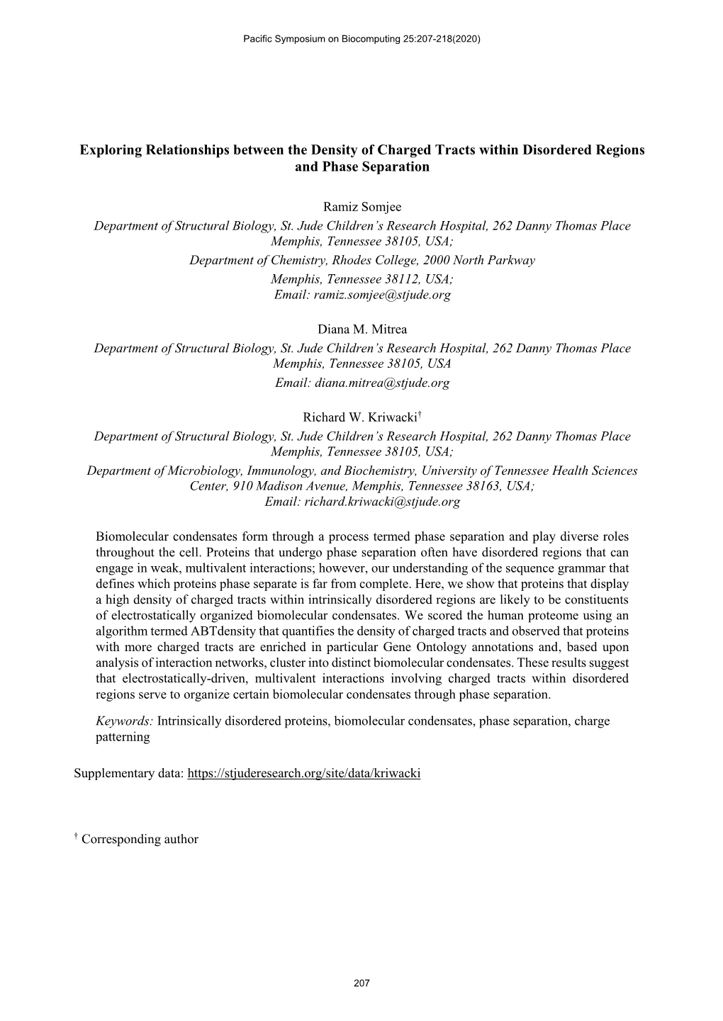 Exploring Relationships Between the Density of Charged Tracts Within Disordered Regions and Phase Separation