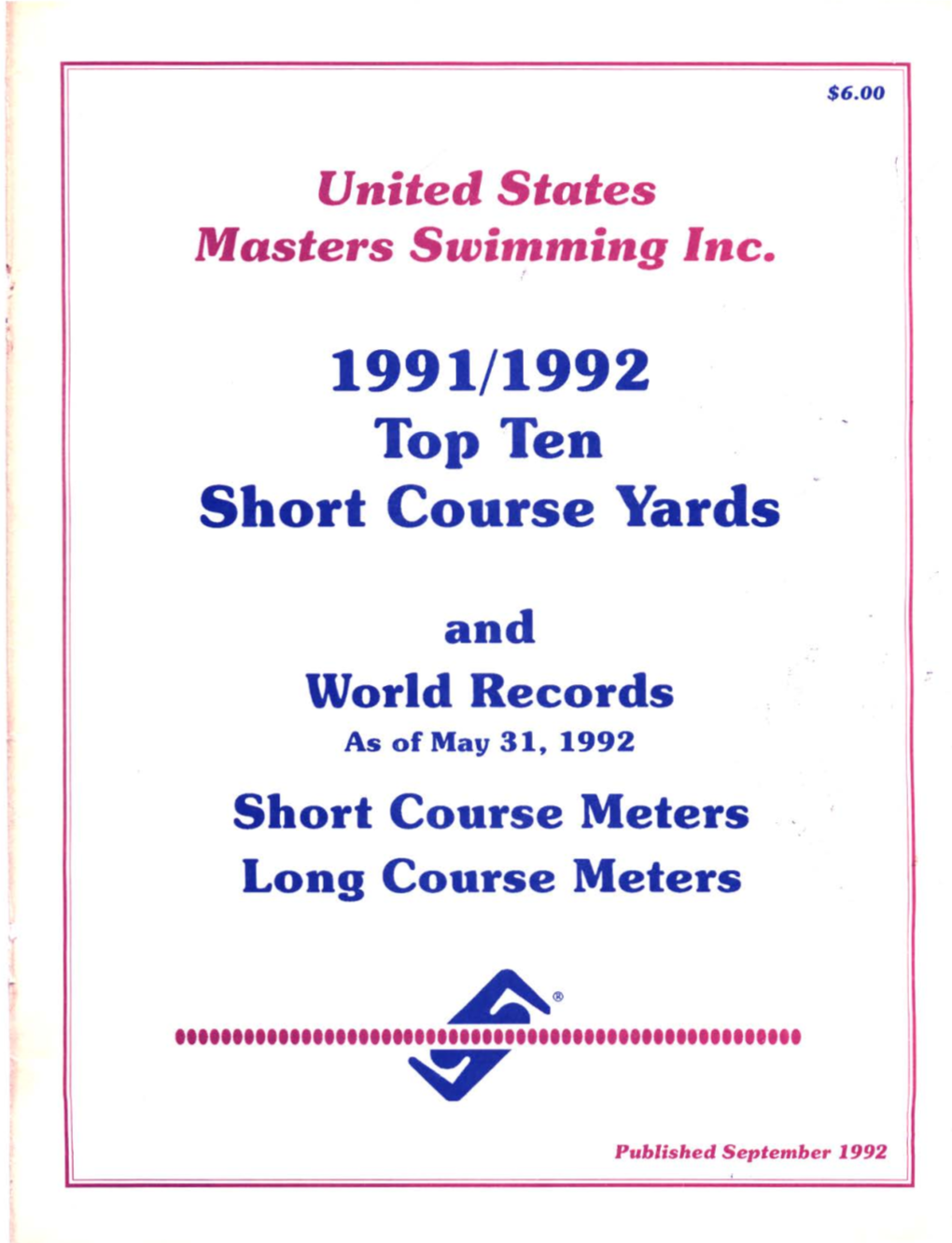 1991/1992 Short Course Yards