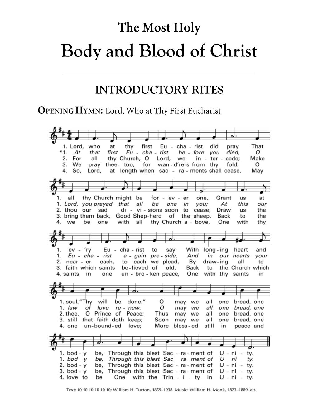 Body and Blood of Christ