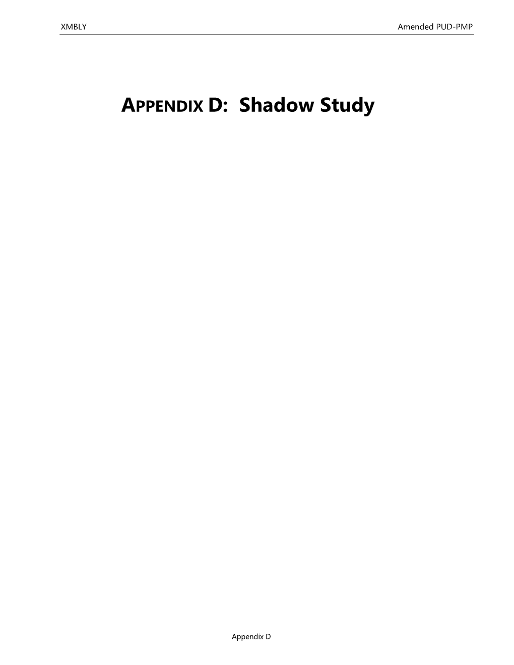 APPENDIX D: Shadow Study