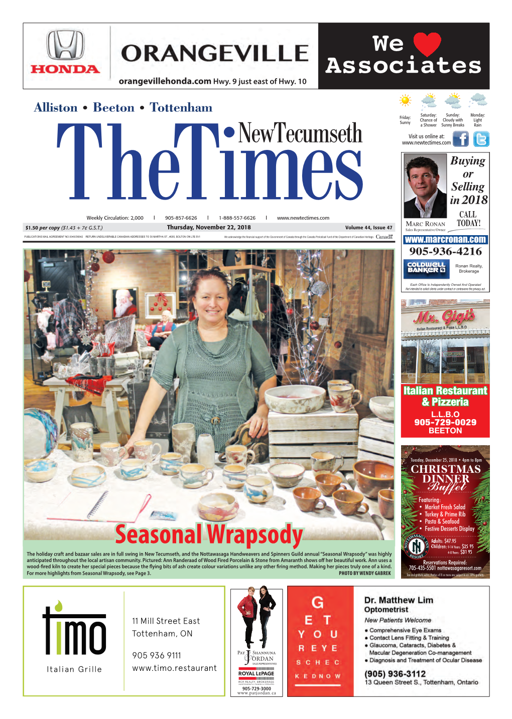 Thetimesnewtecumseth Seasonal Wrapsody