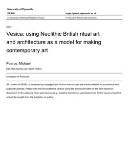 Vesica Using Neolithic British Ritual Art And