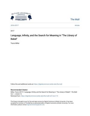 Language, Infinity, and the Search for Meaning in "The Library of Babel"