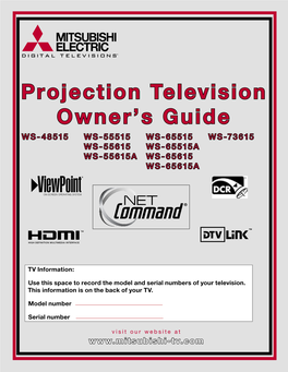 Projection Television Owner's Guide