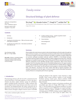 Structural Biology of Plant Defence