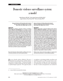 Domestic Violence Surveillance System: a Model