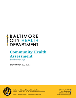 Community Health Assessment Baltimore City