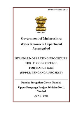 Government of Maharashtra Water Resources Department Aurangabad