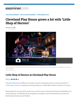 Cleveland Play House Grows a Hit with 'Little Shop of Horrors'