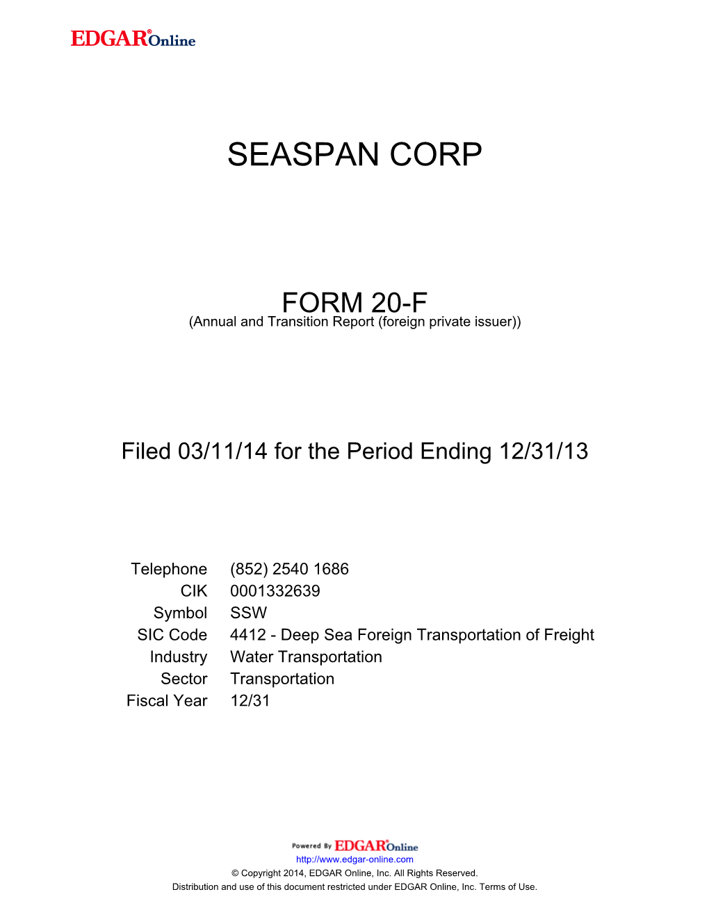 Seaspan Corporation