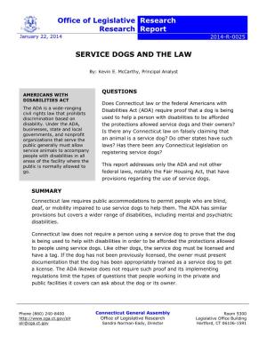 Service Dogs and the Law