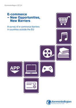 E-Commerce – New Opportunities, New Barriers