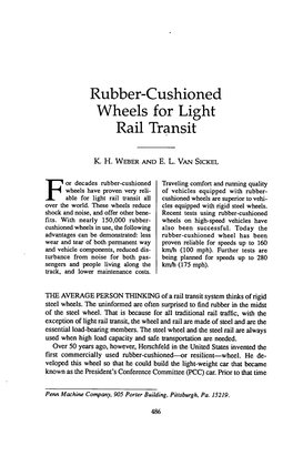 Rubber-Cushioned Wheels for Light Rail Transit