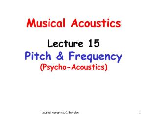 Musical Acoustics Pitch & Frequency