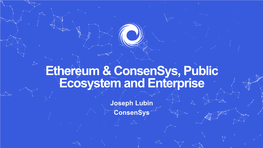 Introduction to Blockchain, Ethereum and Use Cases