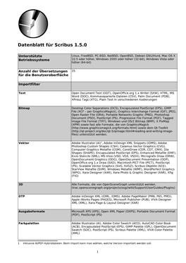 Datenblatt Für Scribus 1.5.0