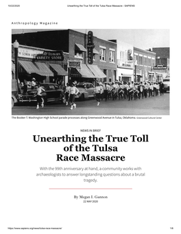 Unearthing the True Toll of the Tulsa Race Massacre - SAPIENS