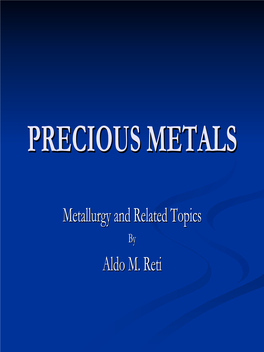 Precious Metalsmetals