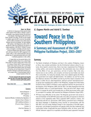 Toward Peace in the Southern Philippines