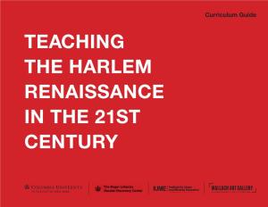 Teaching the Harlem Renaissance in the 21St Century