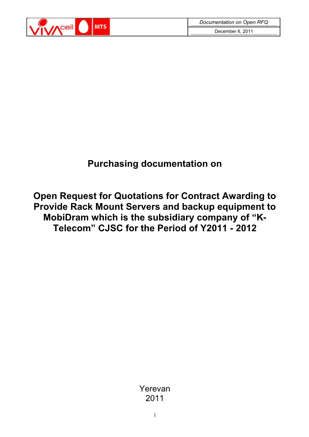 Purchasing Documentation On