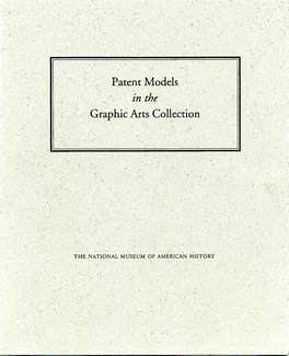 Patent Models in the Graphic Arts Collection