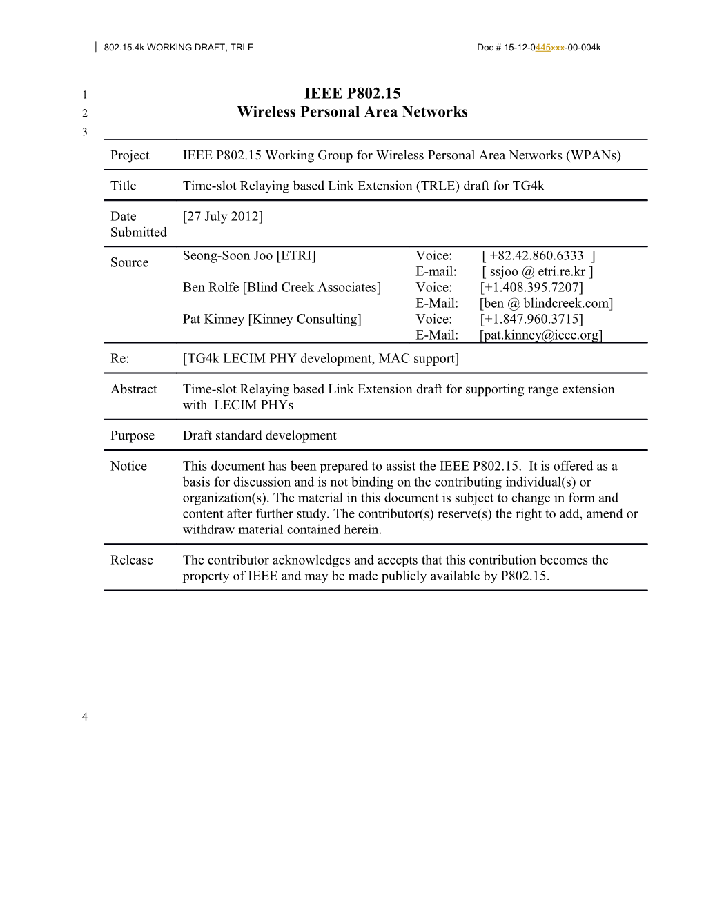 802.15.4K MAC Additions Working Draft