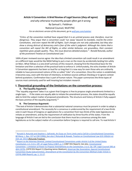 I. ​Theoretical Grounding of the Limitations on The