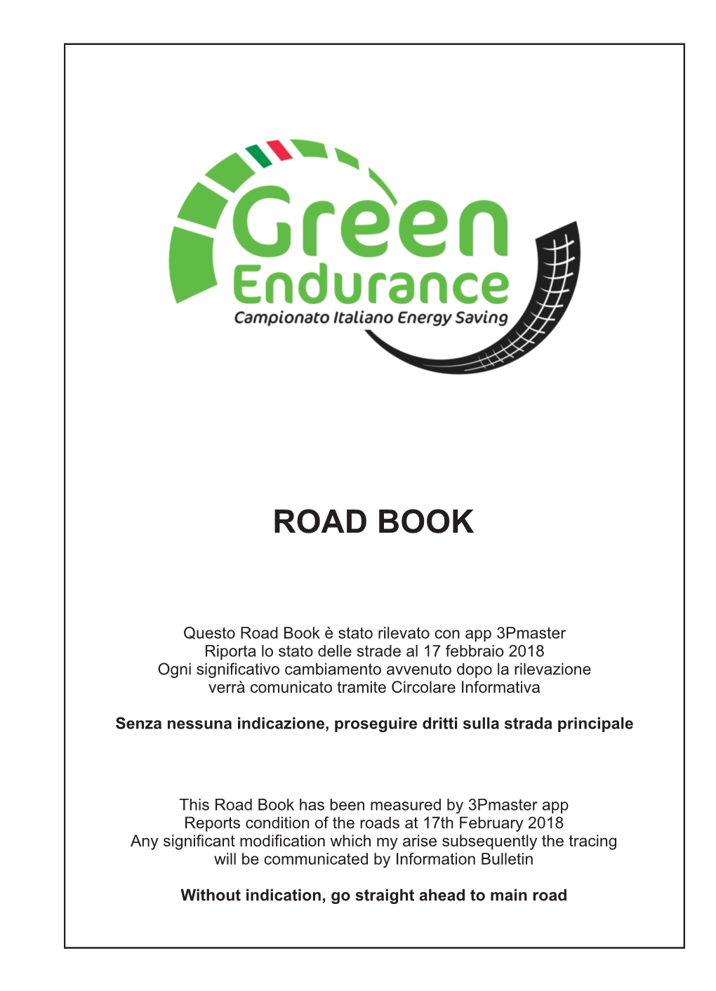 Road Book IHM Elettriche 2018.Cdr