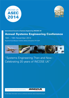 Systems Engineering Then and Now - Celebrating 20 Years of INCOSE UK”